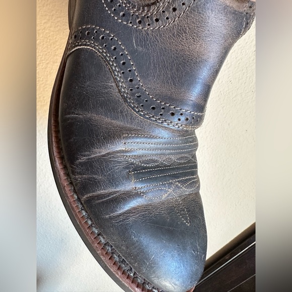 Ariat Men’s/Women's Size 8.5c wide width Round Toe Brown Leather Western Boots - Picture 8 of 13